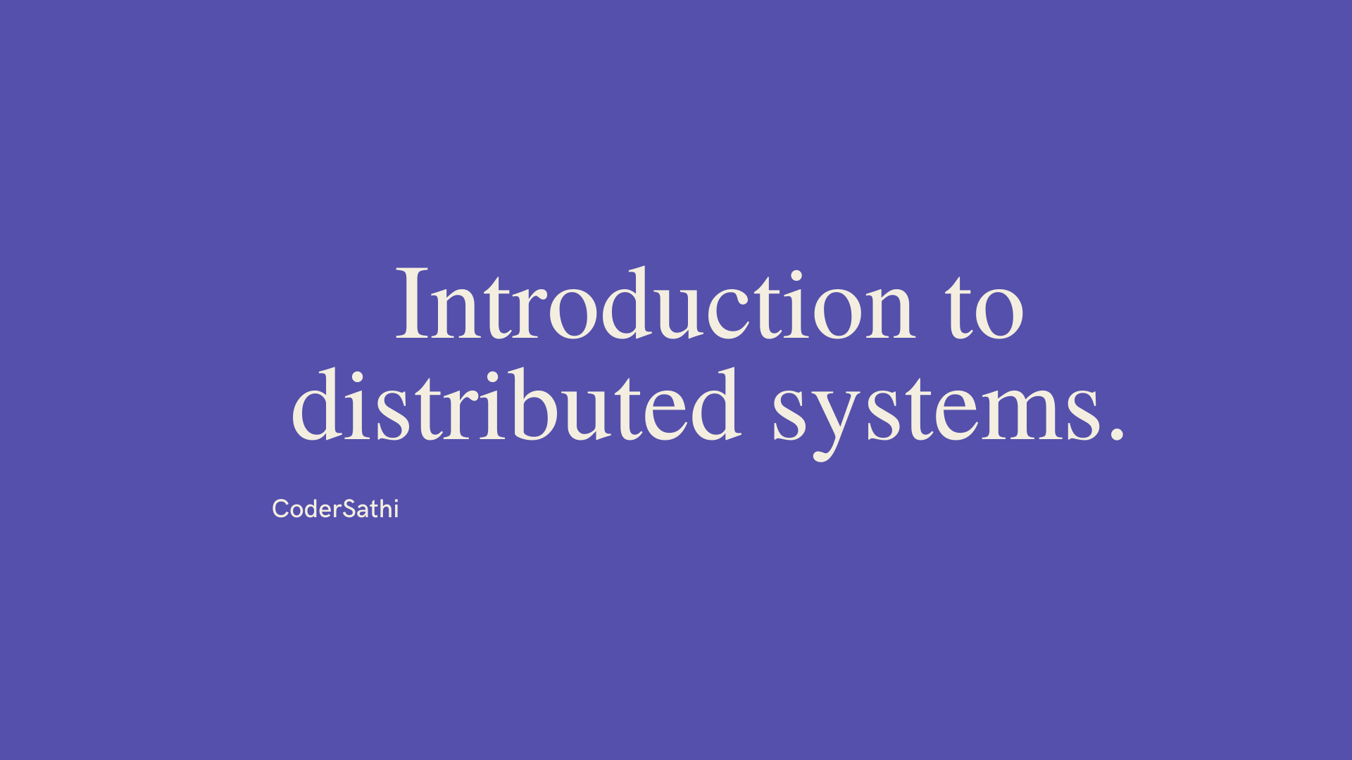 Distribute systems
