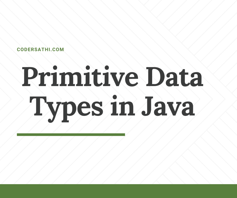 Primitive Data Types in Java