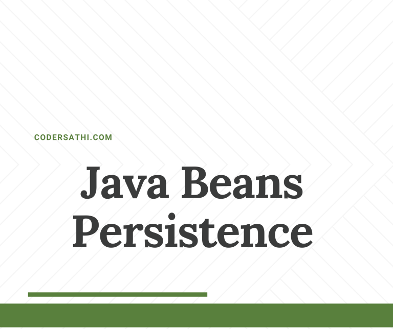 java beans persistence