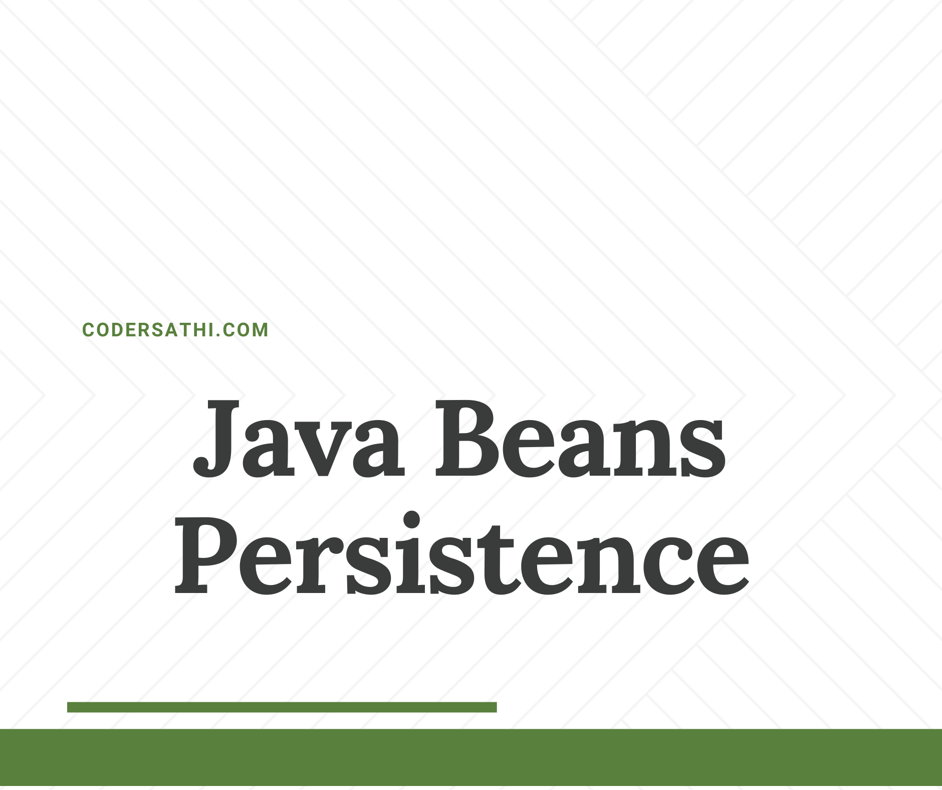 java beans persistence