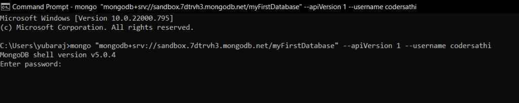 Connect MongoDB Atlas Cluster Using Shell Image 30