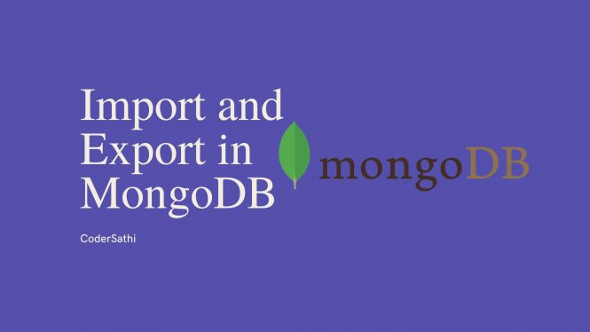 Import and Export in MongoDB