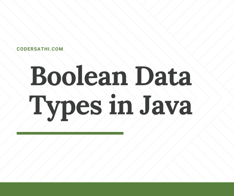 Boolean data types in java