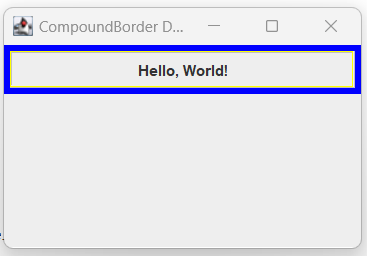 CompoundBorder in Java Swing ComoundBorder demo