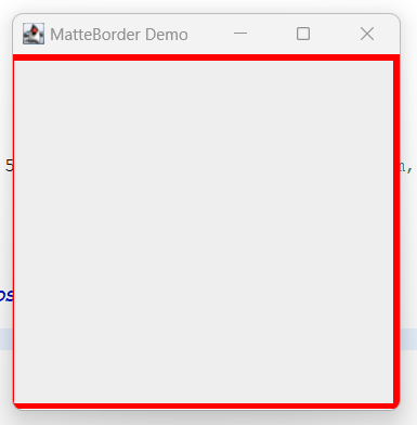 MatteBorder in Java Swing MatteBorder demo