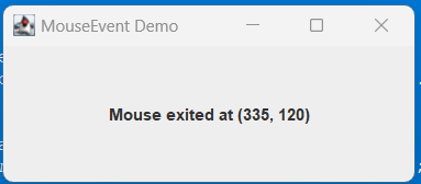 Mouse event in java swing