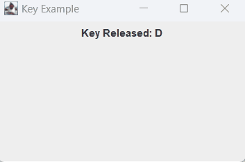 Key Event in Java Swing Key Event Demo