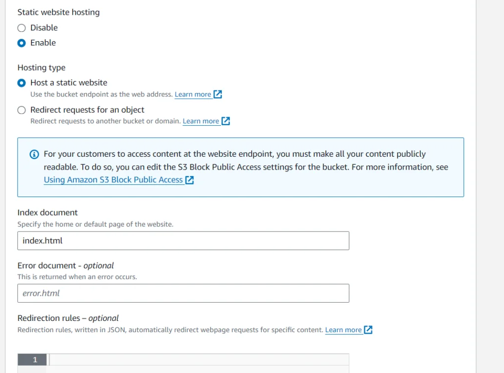 Host Static Website on S3 AWS: Step-by-Step Guide Static Website Hosting configuration