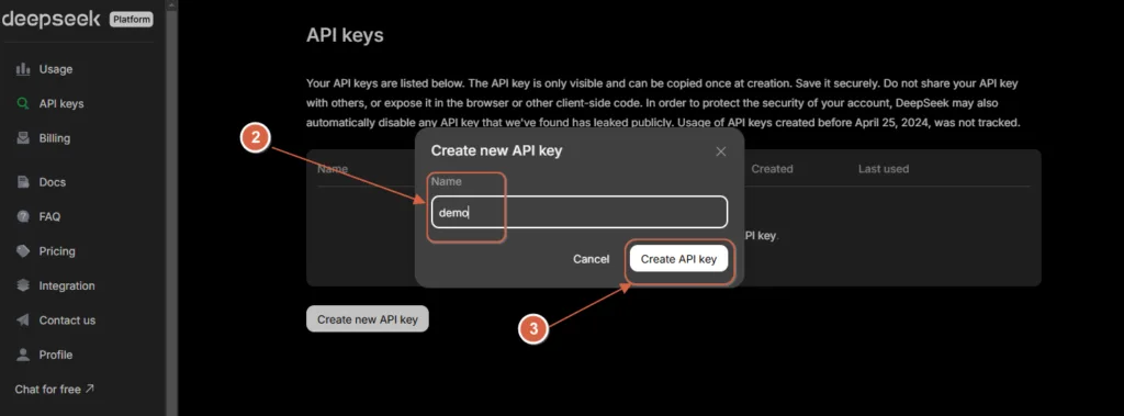 How to Generate DeepSeek API Key: Step-by-Step Guide 3 How to Generate DeepSeek API Key: Step-by-Step Guide